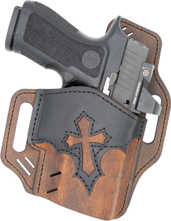 VersaCarry Guardian Arc Angel UGA4BRN Belt Slide Holster for Sub-Compact Autos - Brown Leather