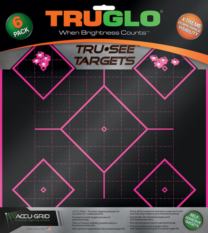 Truglo TG14P6 Tru-See Reactive Target - 12" x 12" Adhesive Splattering Paper