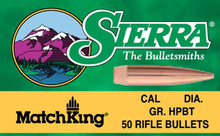 Sierra Bullets 1725 6.5mm .264 Hollow Point Boat Tail MatchKing - 100 Rounds