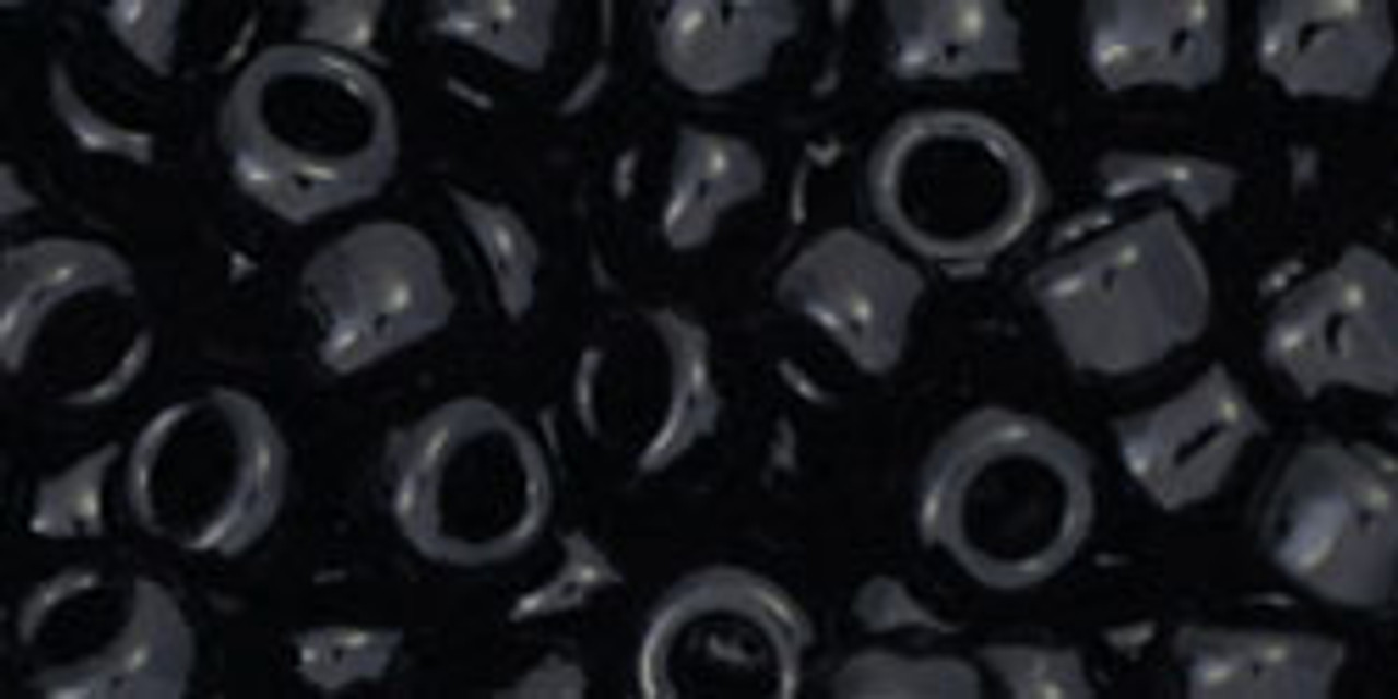 Toho Seed Beads 6 0 7 Opaque Jet Black 50 Gram Tr 06 49 Beada Beada