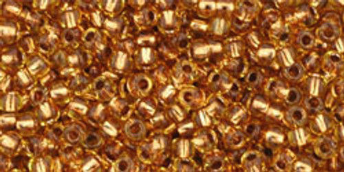 Toho Seed Beads 11/0 Rounds #34 Copper-Lined Light Topaz 20 Grams