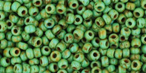 Toho Seed Beads 11/0 Rounds #39 HYBRID Turquoise Picasso 50 gram Toho Seed Beads 11/0 Rounds #39 HYBRID Turquoise Picasso 50 gram