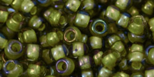 Toho Seed Beads 6/0 Rounds 'Luster-Black Diamond/Opaque Yellow' Lined 8 gram TR-06-246