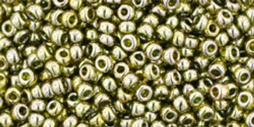 TOHO Seed Beads 11/0 Rounds #118 Gold-Lustered Green Tea 20g