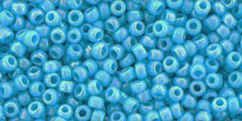 Toho Seed Beads  11/0 Rounds #170 Opaque-Rainbow Blue Turquoise 50g