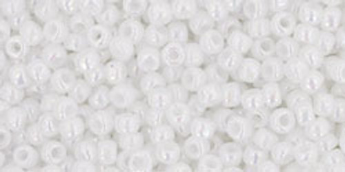 TOHO Seed Beads 11/0 Rounds #177 Opaque-Rainbow White 20 gram
