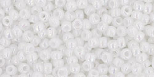 TOHO Seed Beads 11/0 Rounds #177 Opaque-Rainbow White 50 gram