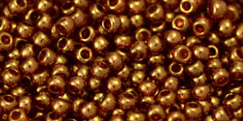 Toho Seed Bead 11/0 Round #181 Gold-Lustered Transparent Pink 50 grams