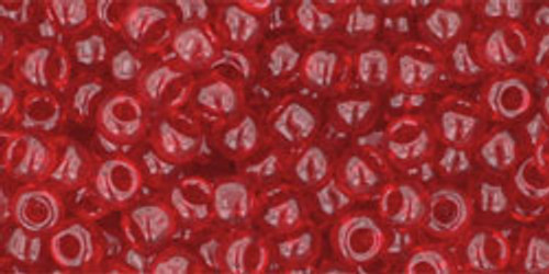 Toho Seed Beads 8/0 Rounds Transparent Ruby