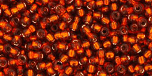 Toho Seed Beads 11/0 Rounds Silver-Lined Burnt Orange