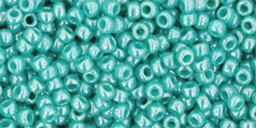 Opalescent Lustered Pale Blue. 15g Size 11/0 2.2 mm Toho  Seed Beads 