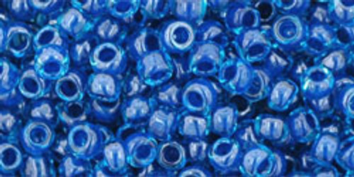 TOHO Seed Beads 8/0 Rounds #74 Aqua/Capri Lined 20 Grams