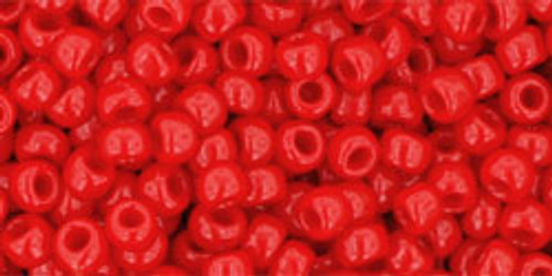 TOHO Seed Beads 8/0 Rounds #75 Opaque Cherry 20 Gram pack