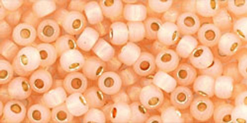 Toho Seed Beads 8/0 Rounds #88 Silver-Lined Milky Peach 20 gr