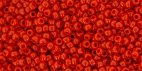 Toho Seed Beads 15/0 Rounds Opaque Pepper Red 9 gram Toho Seed Beads 15/0 Rounds Opaque Pepper Red 9 gram