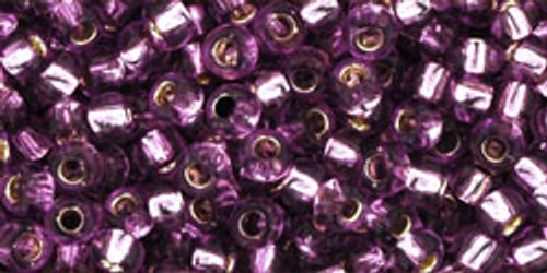 Toho Seed Beads 8/0 Rounds Silver Lined Light Grape 8 gram tube