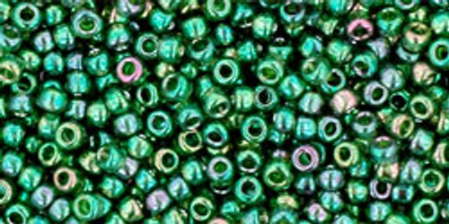 Toho Bulk Seed Beads 11/0 Rounds #26 Gold-Lustered Emerald 250g