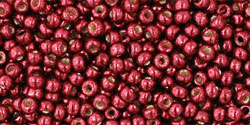 Toho Seed Beads 11/0 Rounds # 36 Permanent Finish Galvanized Brick Red 50 grams