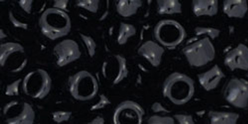 Toho Seed Beads 6/0 Rounds #7 Opaque Jet Black 20 gram