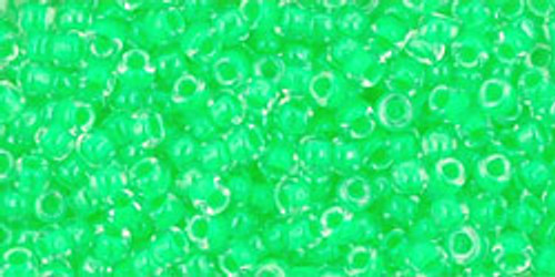 Toho Seed Beads 11/0 Rounds #88 Luminous Neon Green 20 gram