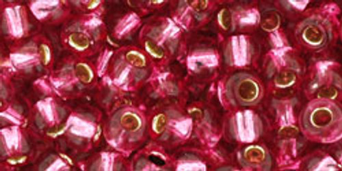 Toho Seed Beads 6/0 Rounds #13 Silver Lined Mauve 50 grams Toho Seed Beads 6/0 Rounds #13 Silver Lined Mauve 50 grams