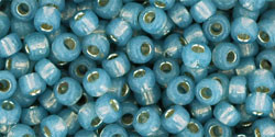 Toho 8/0 Round #139 Permanent Finish Silver Lined Milky Montana 50 grams