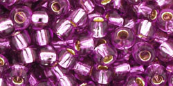 Toho Seed Beads 6/0 Round #34 Silver Lined Light Grape 20 grams