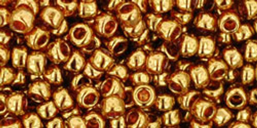 Toho Seed Beads 8/0 Round #142 Gold Lustered Transparent Pink 20 gram