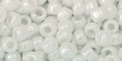 Toho Seed Beads 6/0 Round #42 Opaque Lustered White 50 grams