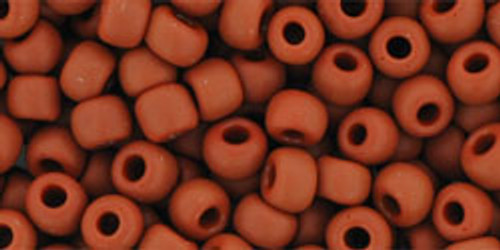 Toho Seed Beads 6/0 Round #47 Opaque Frosted Terra Cotta 50 gr.