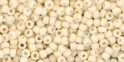 Toho Bulk Seed Beads 11/0 Round #380 Opaque Pastel Frosted Eggshell 250 gram factory pack