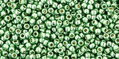 Toho Beads 15/0 Round Permanent Finish Galvanized Mint Green 9 gm