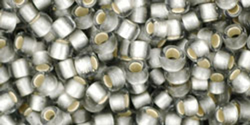 Toho Beads 8/0 Round #150 Silver Lined Frosted Black Diamond 50 grams