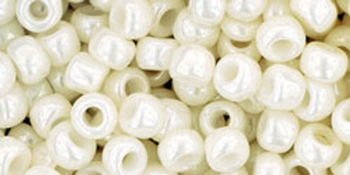 Toho Seed Beads 6/0 Rounds #57 Opaque Lustered Navajo White 50g