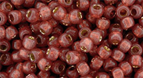 Toho Beads 8/0 #208 Permanent Finish Silver Lined Milky Pomegranate 50g Toho Beads 8/0 #208 Permanent Finish Silver Lined Milky Pomegranate 50g