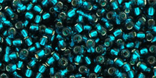 Toho Bulk Beads  11/0 Round #230 'Silver-Lined Teal' 250 grams