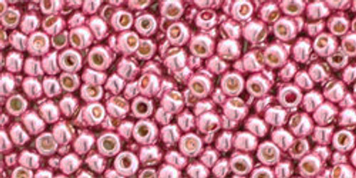 Toho Bulk seed beads 11/0 Round #38 'Permanent Finish Galvanized Pink Lilac' 250 gram pack