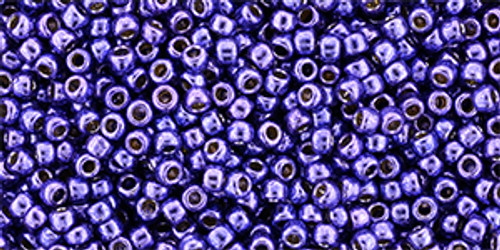 Toho seed Beads 11/0 Round #423 Perm Fin Galvanized Violet 250 grams