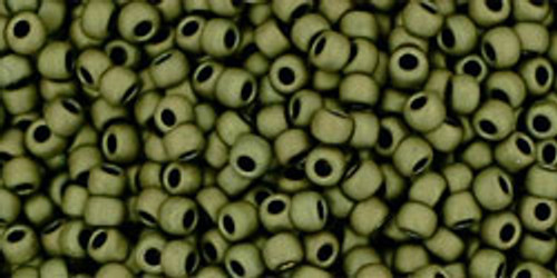 Toho Seed Beads 11/0 Rounds #144 Matte Color Dark Olive 250 grams