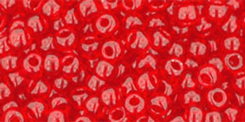 Toho Seed Beads 8/0 Round #222 Transparent Siam Ruby 50 grams