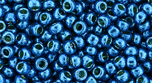 Toho seed beads 8/0 round #223 Permanent Finish Galvanized Turkish Blue 50 grams