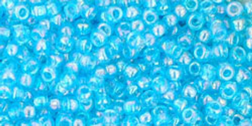 Toho Seed Beads 11/0 Rounds Transparent-Rainbow Aquamarine