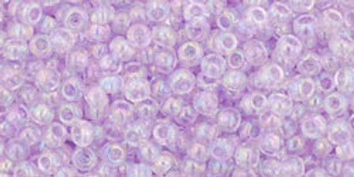 Toho Bulk Seed Bead 11/0 Round #57 Transparent Rainbow Foxglove 250 gm Toho Bulk Seed Bead 11/0 Round #57 Transparent Rainbow Foxglove 250 gm