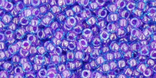 Toho Bulk Seed Beads 11/0 Round #206 In-Aqua/Purple Lined 250gm
