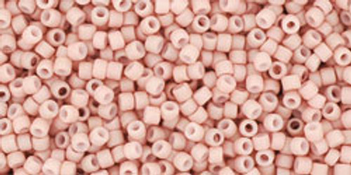 Toho Seed Beads 15/0 Opaque Pastel Frosted Shrimp 50 grams