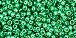 Toho Beads 11/0 #458 Perm Fin Galvanized Spring Green 20g