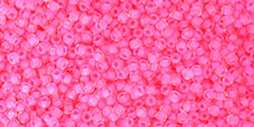 Toho Beads 11/0 #460 Matte Crystal Neon Pink Lined 20 gram