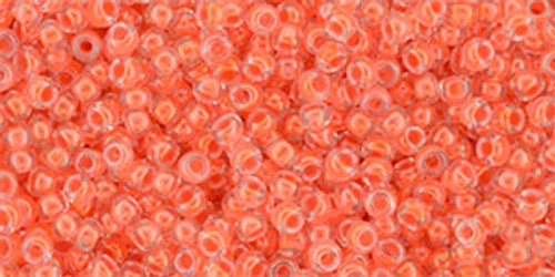 Toho Seed Beads 11/0 #465 Luminous Neon Salmon 50g