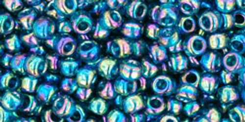 Toho Seed Beads 8/0 Round #124 Transparent Rainbow Teal 250 gram