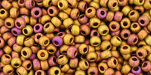 TOHO Beads 11/0 Rounds #45 Higher Metallic Frosted Copper Twilight 250g